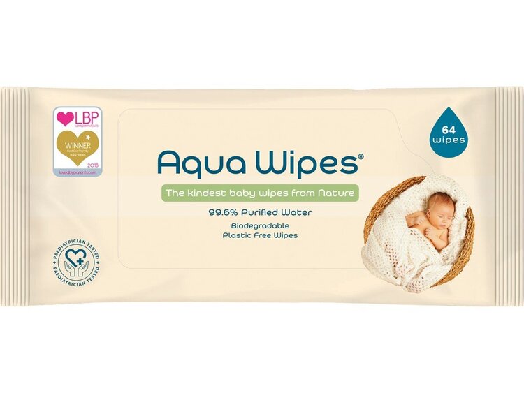 AQUA WIPES EKO Ubrousky dětské vlhčené 64 ks