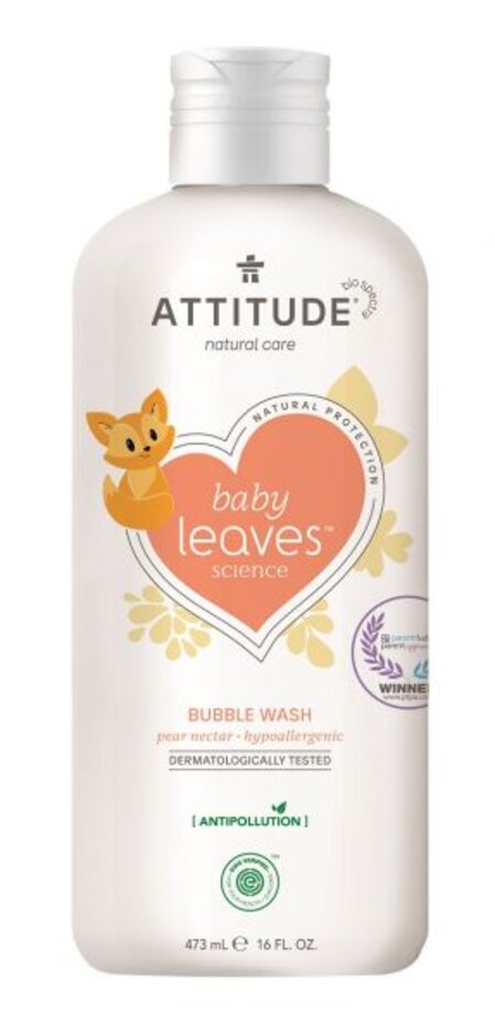 ATTITUDE Dětská pěna do koupele Baby leaves s vůní hruškové šťávy 473 ml