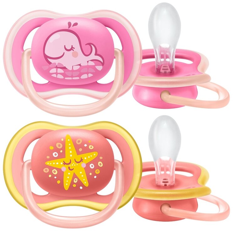 Avent Ultra Air Animals Velryba/hvězdice růžová/oranžová