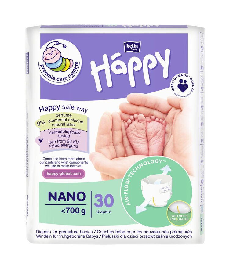 BELLA HAPPY Pleny jendorázové Nano (do 0