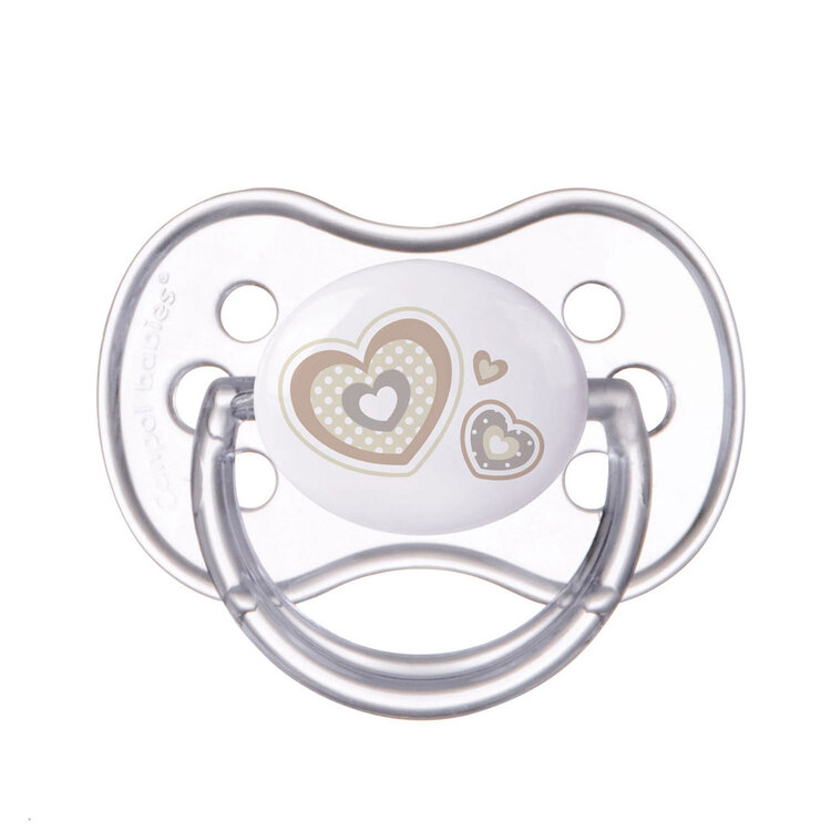 CANPOL BABIES Dudlík silikonový symetrický 18m+ Newborn Baby – béžový