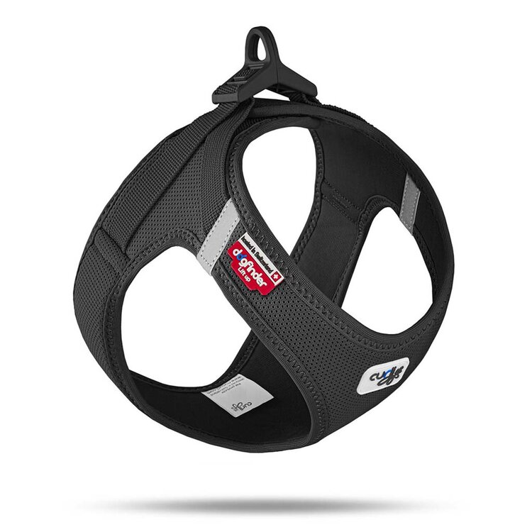 CURLI Postroj pro psy se sponou Air-Mesh Black XL