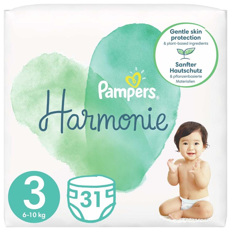 EXP: 05.07.2023 PAMPERS Harmonie Pleny jednorázové 3 (6-10 kg) 31 ks