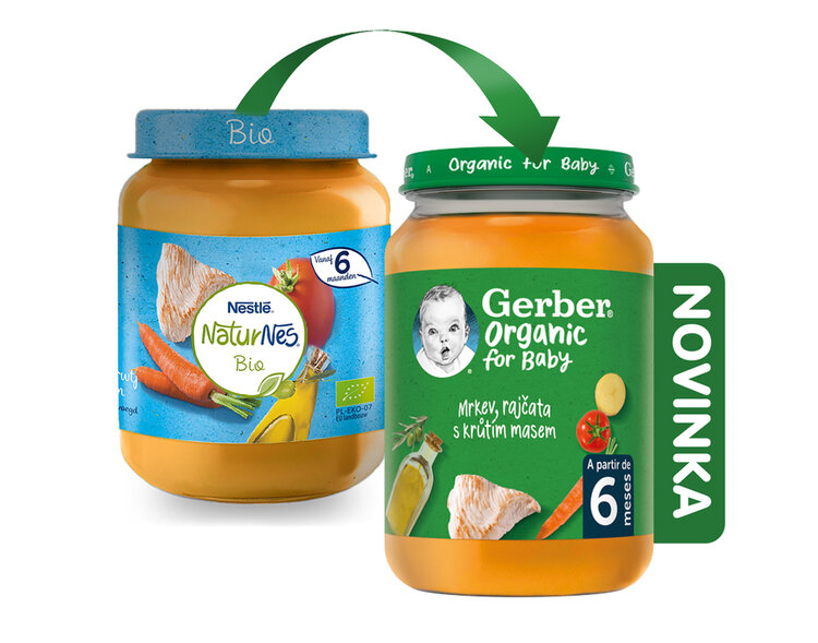 Gerber mrkev a rajčata s krůtím masem 190 g