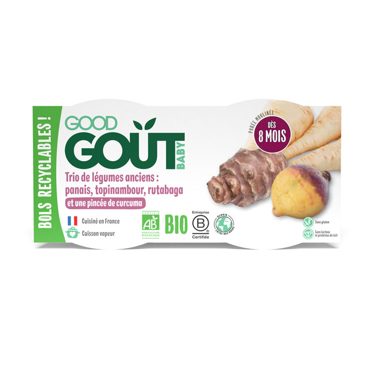 Good Gout BIO Topinambur s tuřínem a pastinákem 2 x 190 g