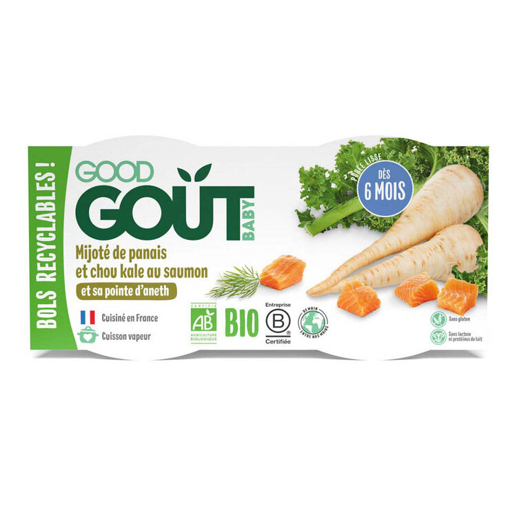 Good Gout Bio Losos s kapustou a pastinákem 2 x 190 g