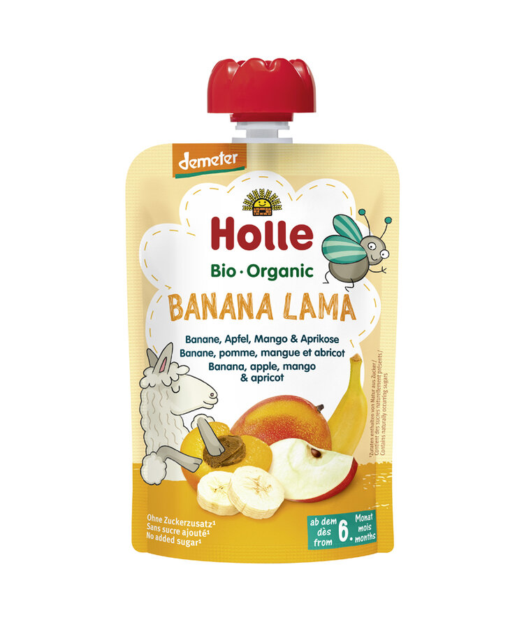 HOLLE Banana lama Bio ovocné pyré banán