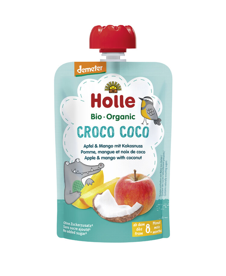 HOLLE Croco Coco Bio ovocné pyré jablko