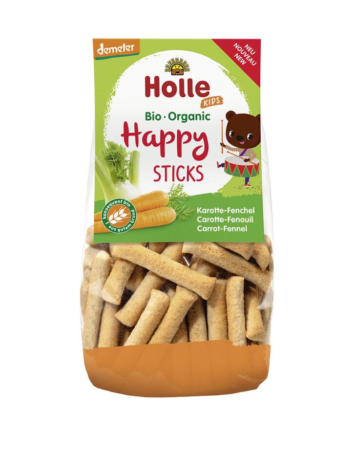 HOLLE Dětské Bio Happy tyčinky mrkev-fenykl