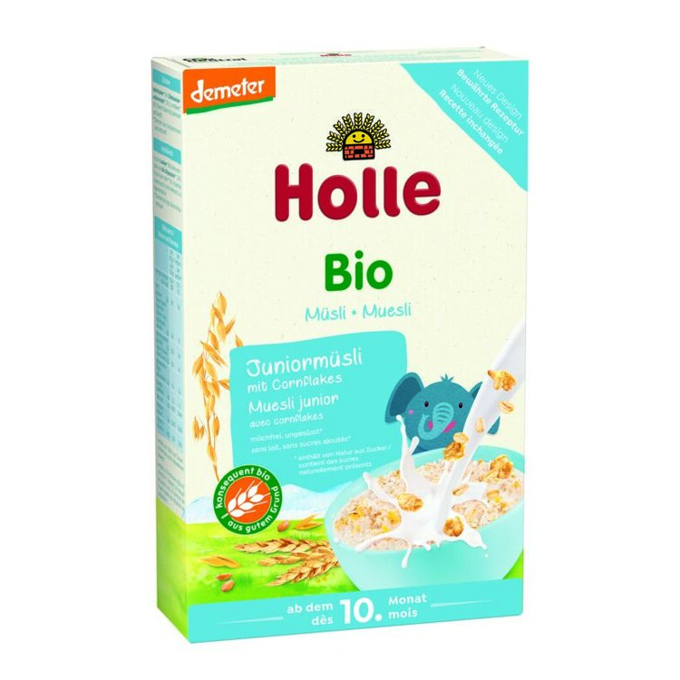 HOLLE Organické junior müsli vícezrnné s kukuřičnými lupínky