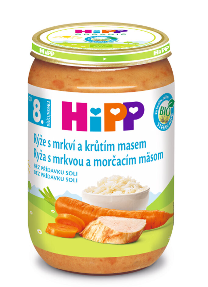 HiPP Rýže s karotkou a krůtím masem 220 g