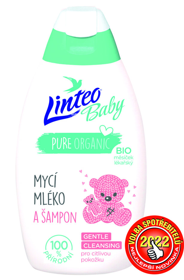 LINTEO BABY Dětské mycí mléko a šampon Baby 425 ml