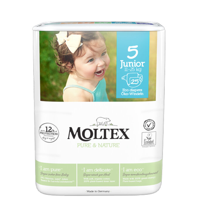 MOLTEX Pure&Nature Pleny jednorázové 5 Junior (11-25 kg) 25 ks