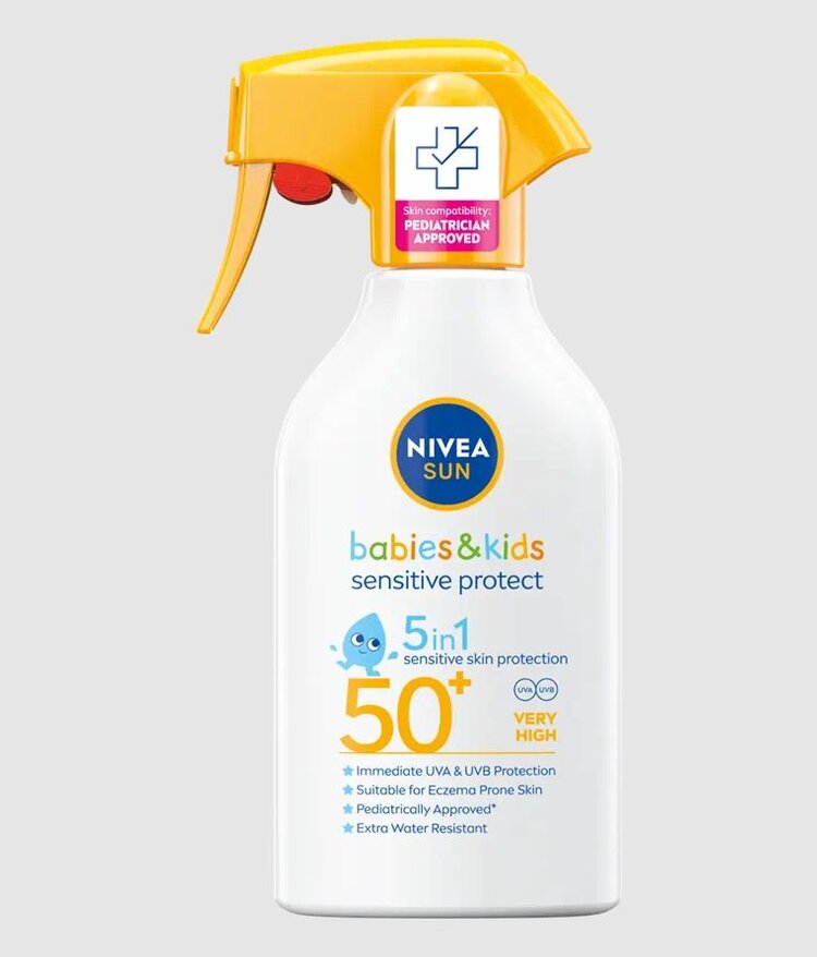 NIVEA Sun Dětský sprej na opalování pump Sensitive OF50+