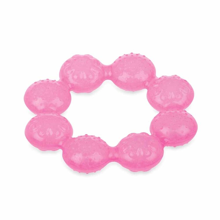NUBY Kousátko chladící IcyBite 3m + růžová