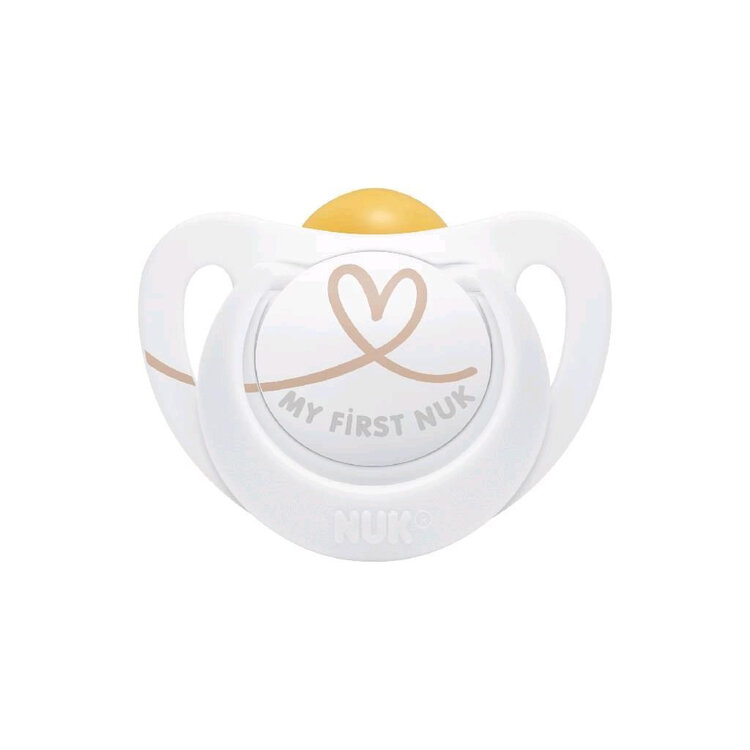 NUK Dudlík Star latex 0-6m. box bílý