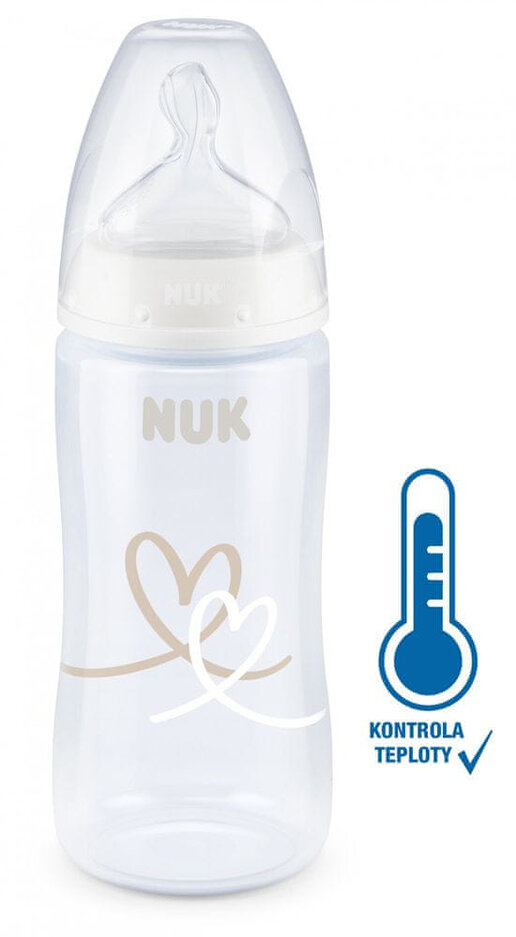 NUK FC+ láhev s kontrolou teploty 300 ml - bílá