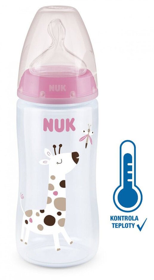 NUK FC+ láhev s kontrolou teploty 300 ml - růžová