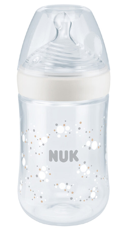 NUK Nature Sense láhev s kontrolou teploty 260 ml bílá