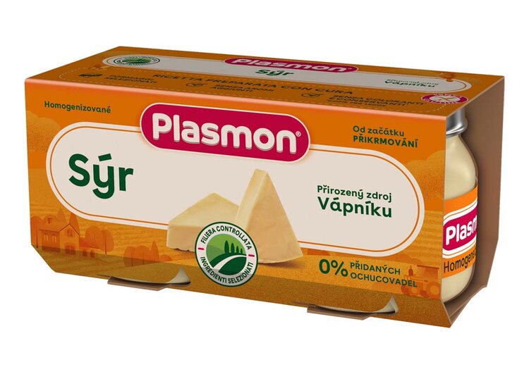 PLASMON Příkrm bezlepkový sýrový 2 x 80 g