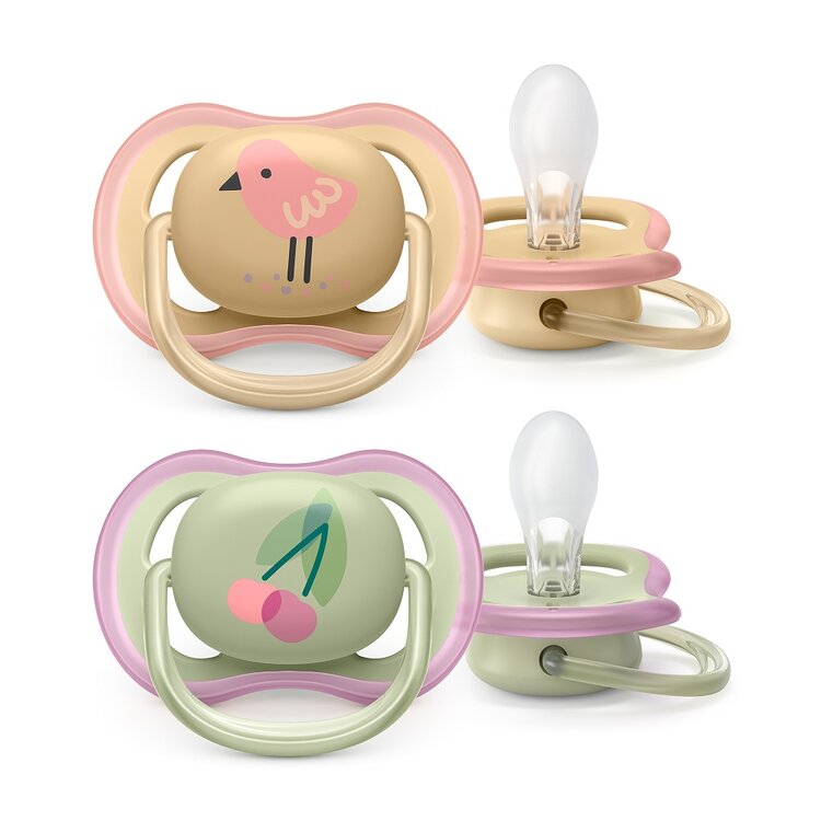 Philips AVENT Šidítko Ultra air Obrázek 0-6m dívka (třešeň)