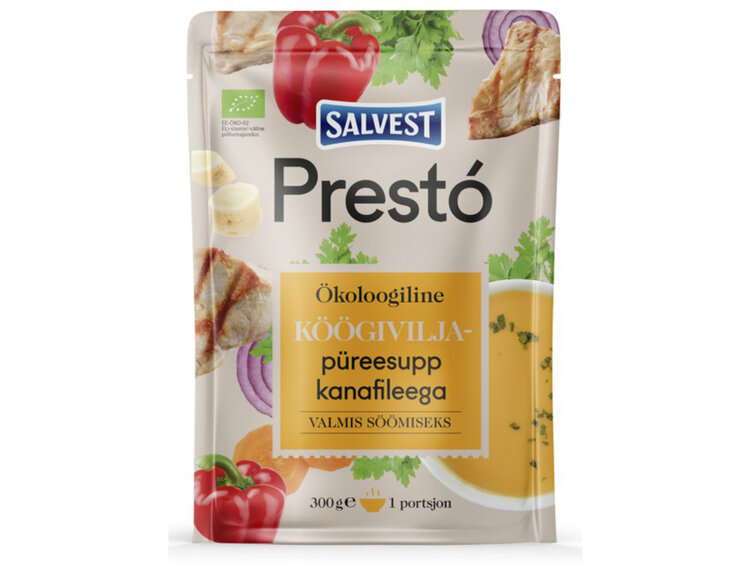 SALVEST Prestó BIO Kuřecí prsíčka se zeleninovým pyré 300 g