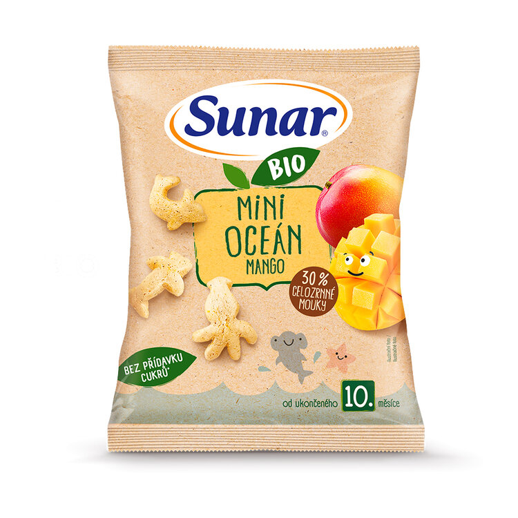 SUNAR BIO Křupky mini oceán mango 18g