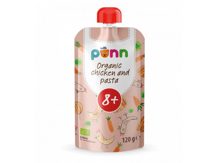 Salvest Ponn BIO Kuřátko s těstovinami 120 g