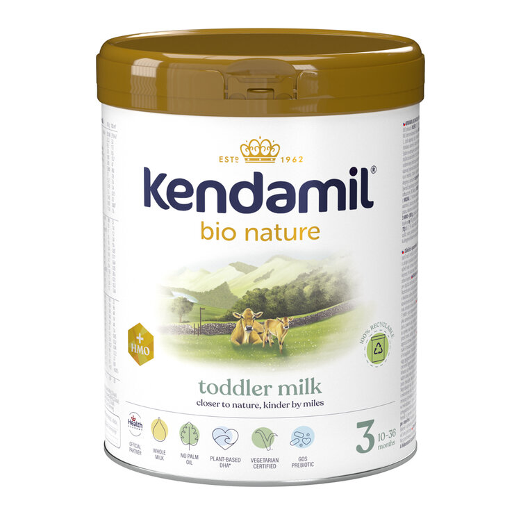 KENDAMIL Mléko batolecí BIO Nature 3 HMO+ (800 g) 10m+