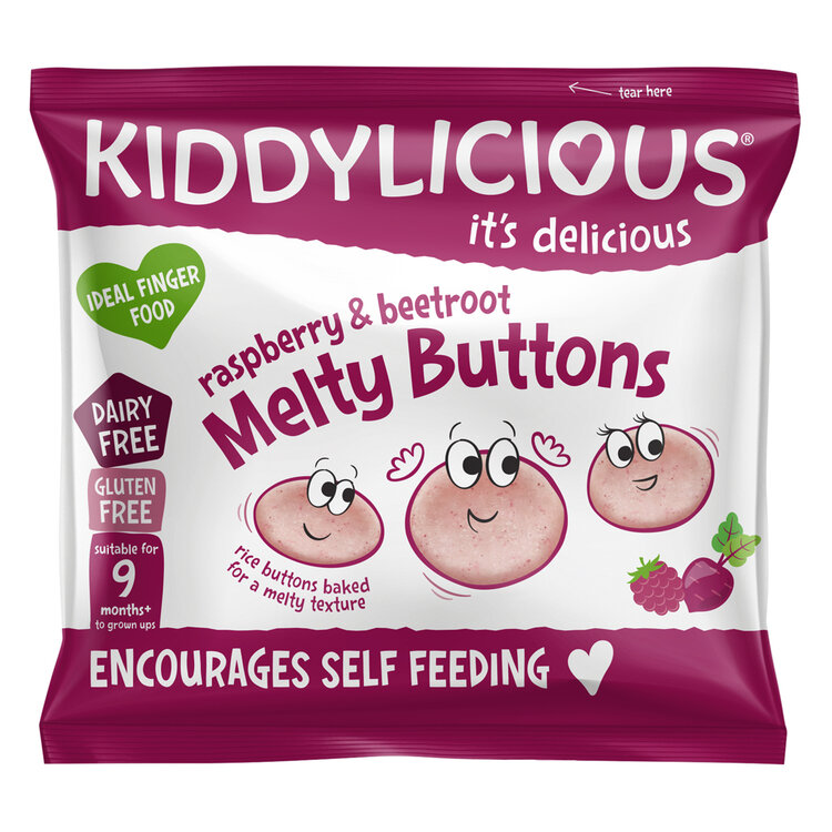 KIDDYLICIOUS Knoflíčky ovocno-zeleninové Malina s řepou 6 g