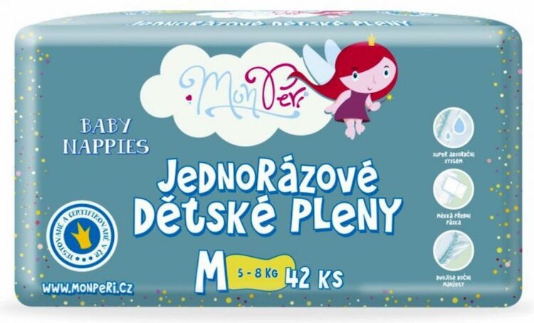 MONPERI Klasik Pleny jednorázové M (5-8 kg) 42 ks