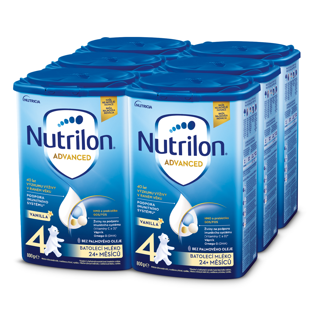 NUTRILON Mléko batolecí 4 Advanced Vanilla od uk. 24. měsíce 6x 800 g