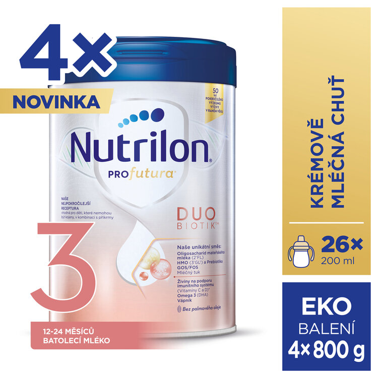 NUTRILON® Mléko batolecí Profutura® DUOBIOTIK™ 3 od uk. 12. měsíce 4x800 g
