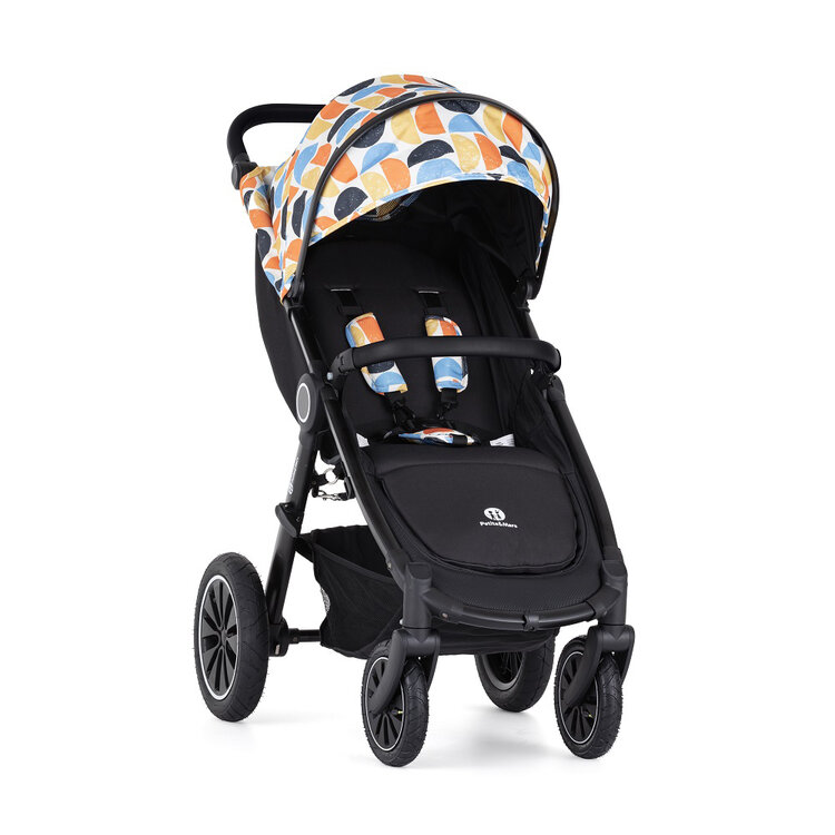 PETITE&MARS Kočárek Street+ Air Black + Stříška Limited 100 Retro