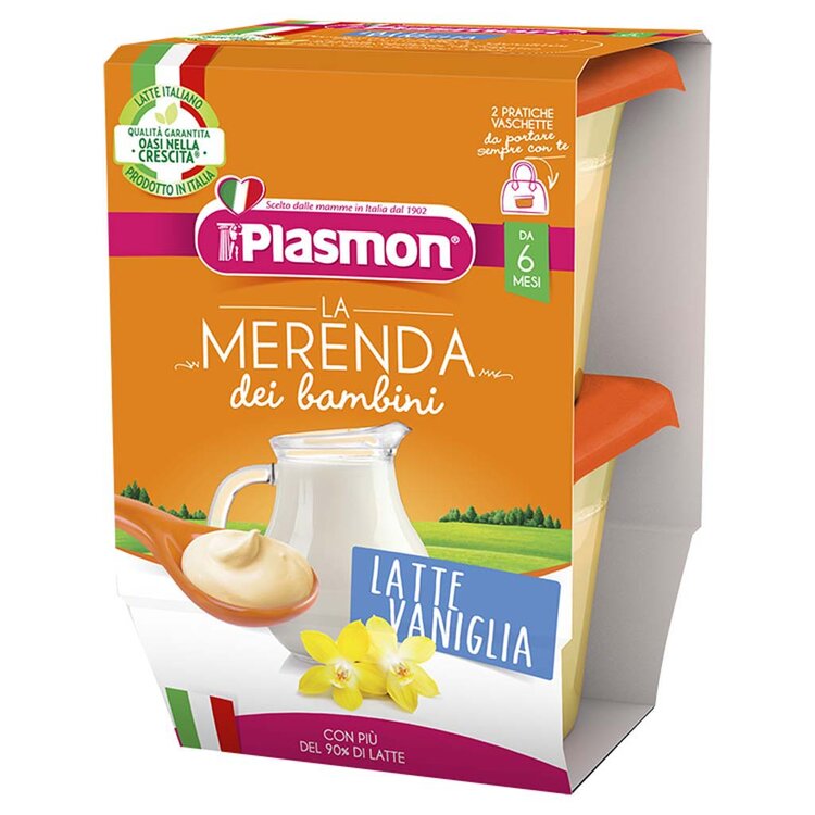 PLASMON Svačinka bezlepková mléčná NUTRI-MUNE mléko a vanilka 2x120g