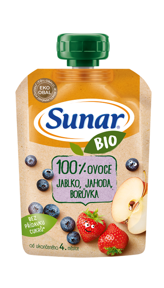 Sunar BIO kapsička Jablko jahoda borůvka 100 g