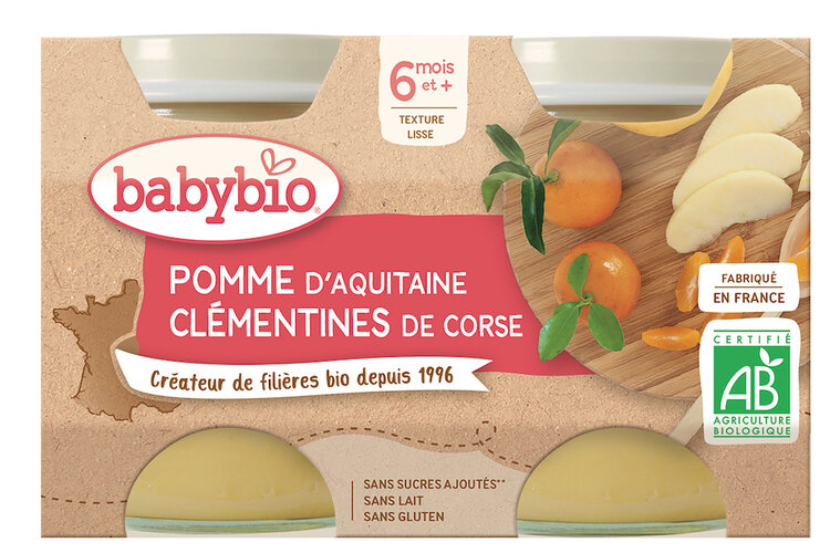 2xBABYBIO Jablko s klementinkami 130 g