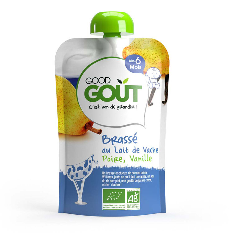 EXP: 03.09.2023 GOOD GOUT BIO Vanilkový jogurt s hruškou 90 g