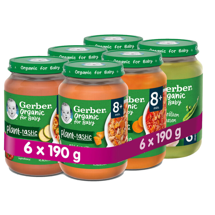 EXP: 31.10.2023 GERBER Organic mix příkrmů 6x190 g