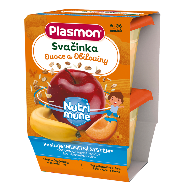 PLASMON Svačinka bezlepková ovocná NUTRI-MUNE jablko