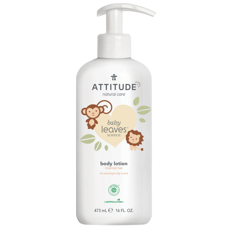 ATTITUDE Dětské telové mléko Baby leaves s vůní hruškové šťávy 473 ml