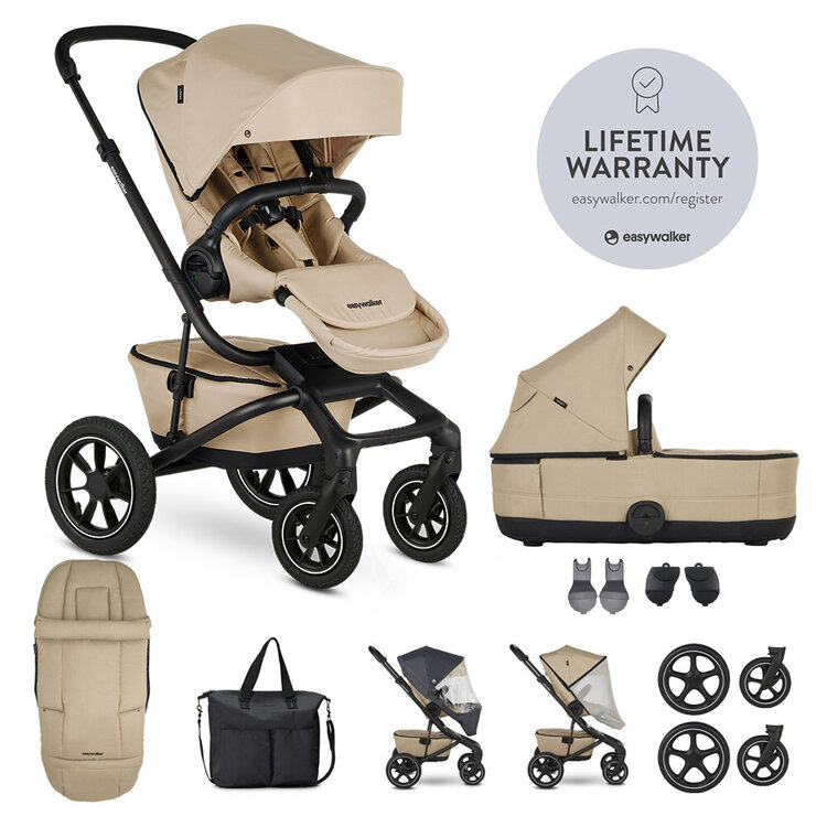 EASYWALKER Set XXL kočárek kombinovaný Jimmey Air Sand Taupe s příslušenstvím