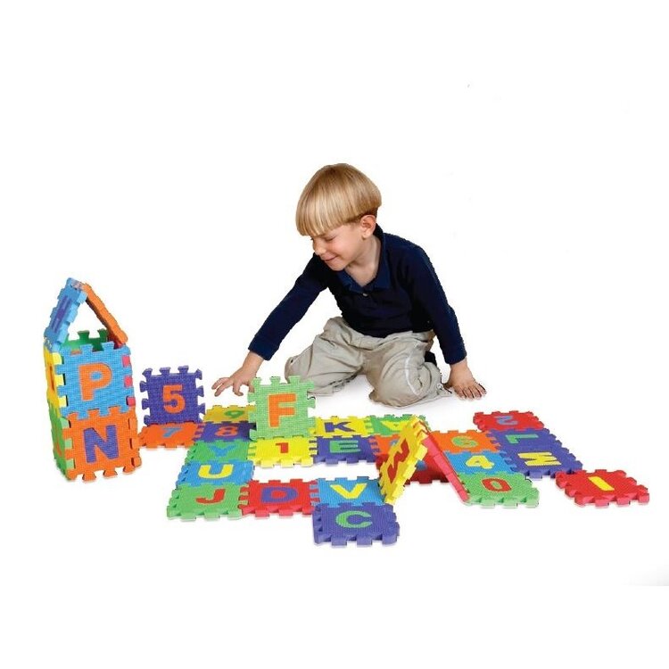 EDUSHAPE Puzzle pěnová písmena a číslice 36m+