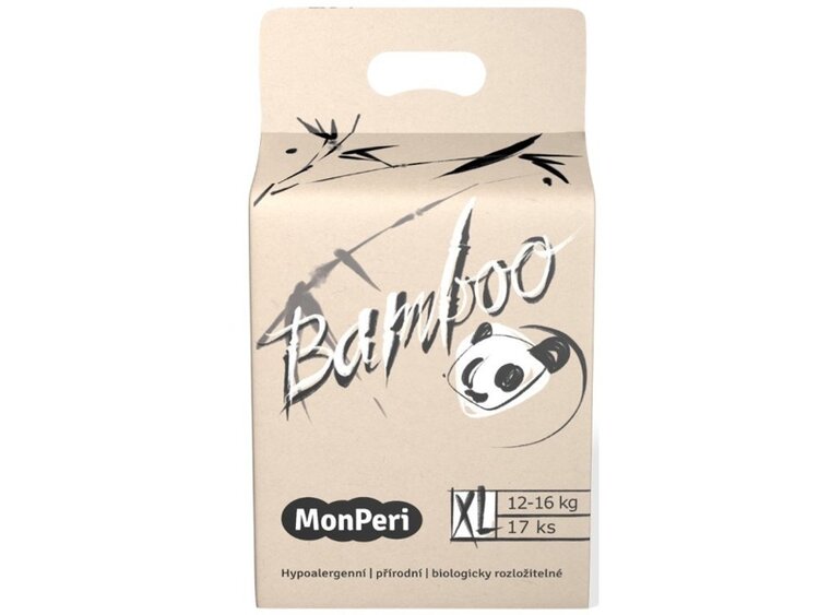 EXP: 23.10.2023 MONPERI Bamboo Pleny jednorázové eko XL (12-16 kg) 17 ks