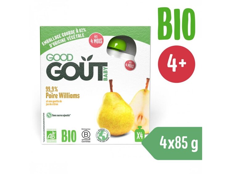 EXP: 30.10.2023 4x GOOD GOUT BIO Hruška 85 g