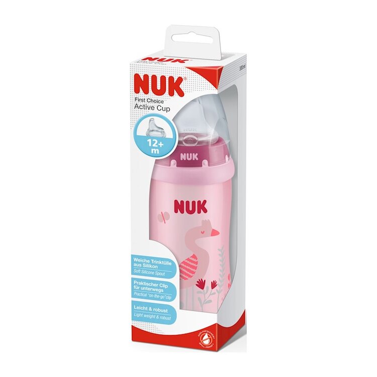 NUK FC Láhev Active Cup 300 ml růžová