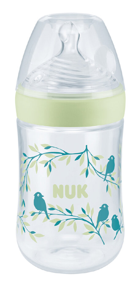 NUK Nature Sense láhev s kontrolou teploty 260 ml zelená