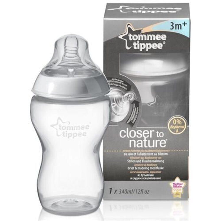 TOMMEE TIPPEE Kojenecká láhev C2N 340 ml 3m+ 1 ks