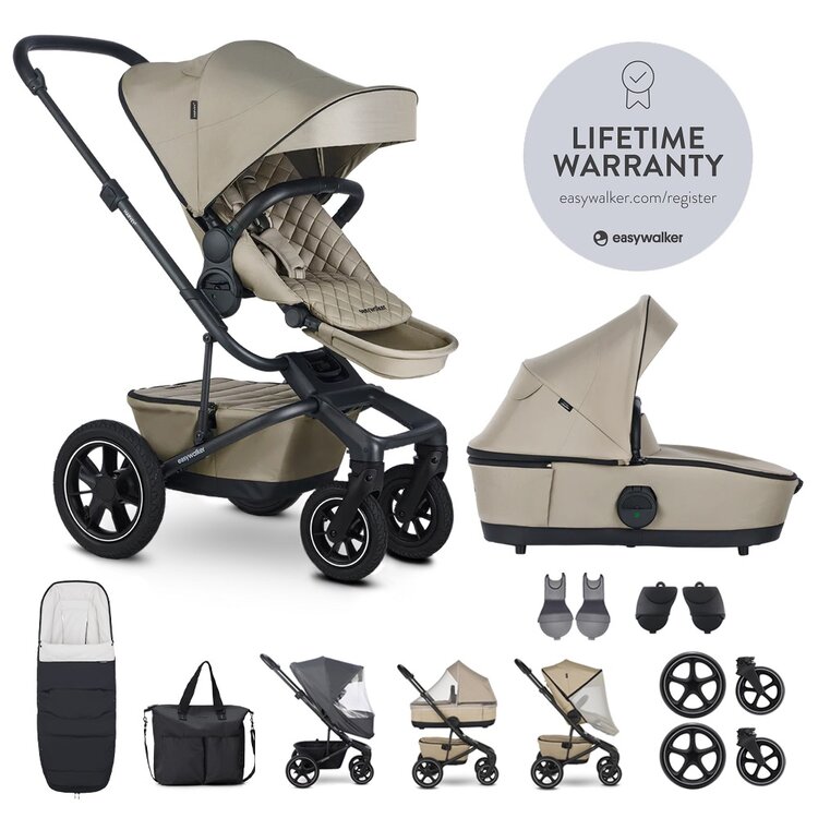 EASYWALKER Set XXL kočárek kombinovaný Harvey⁵ Air Premium Pearl Taupe s příslušenstvím