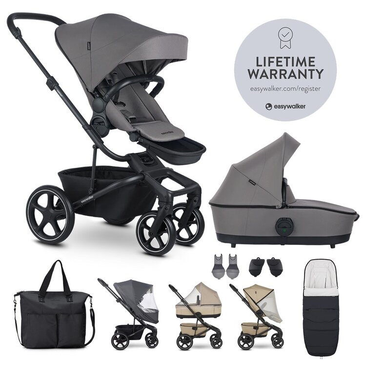 EASYWALKER Set XXL kočárek kombinovaný Harvey⁵ Pebble Grey s příslušenstvím